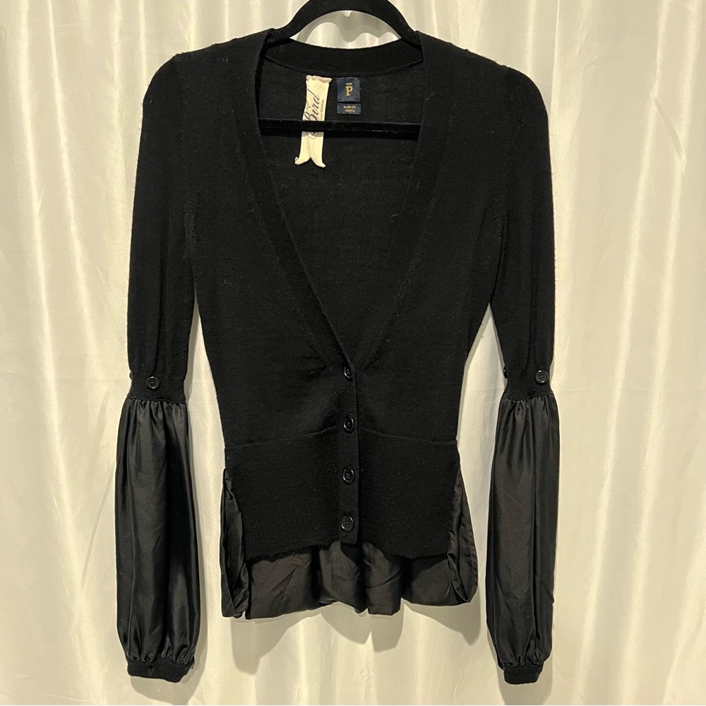 Bird by Juicy Couture Silk Flounce Cardigan - Picture 3 of 8
